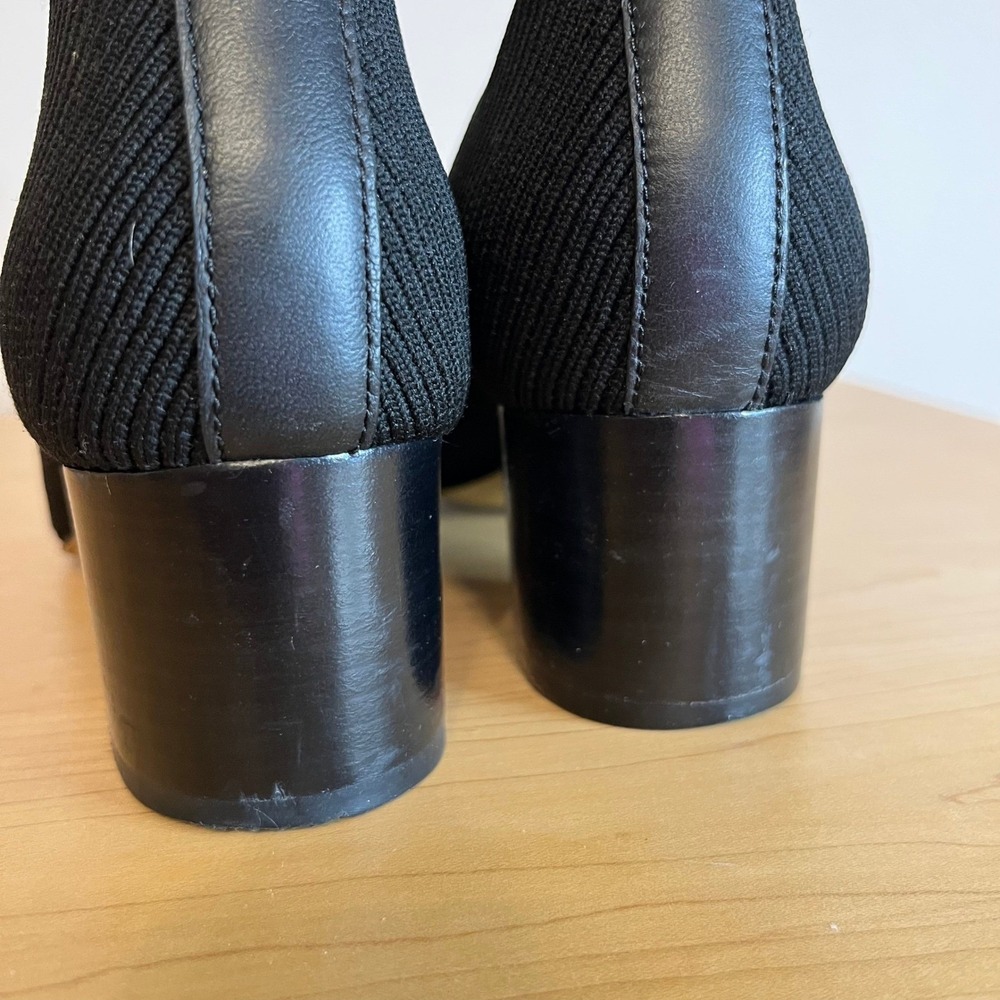 Everlane Black Glove Boot Block Heel Ankle Boots Square Toe Size 9.5 - Picture 14 of 15